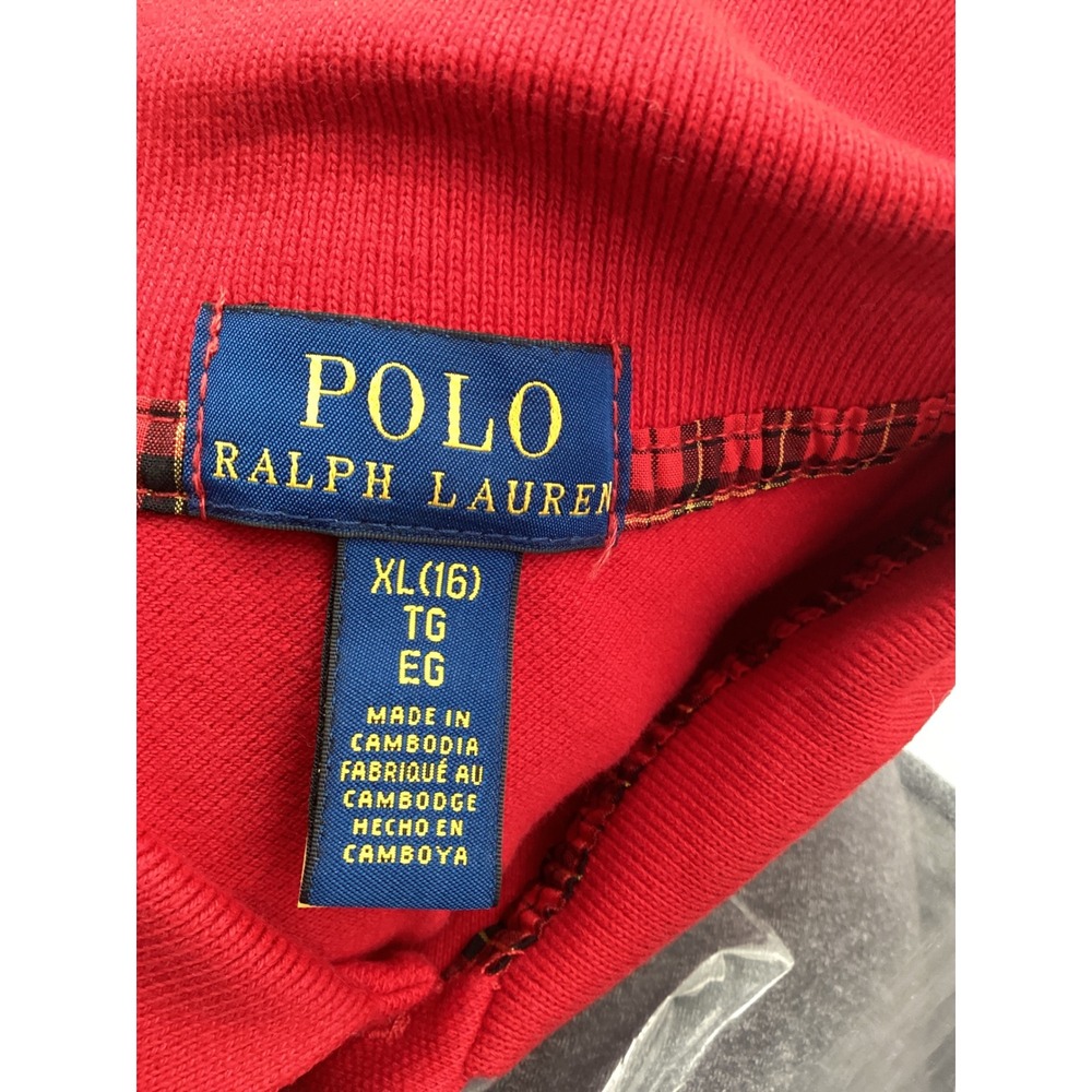 Polo Ralph Lauren Girls Red Polo Bear Stretch Mesh Dress Tennis dress XL 16 New - Picture 8 of 8
